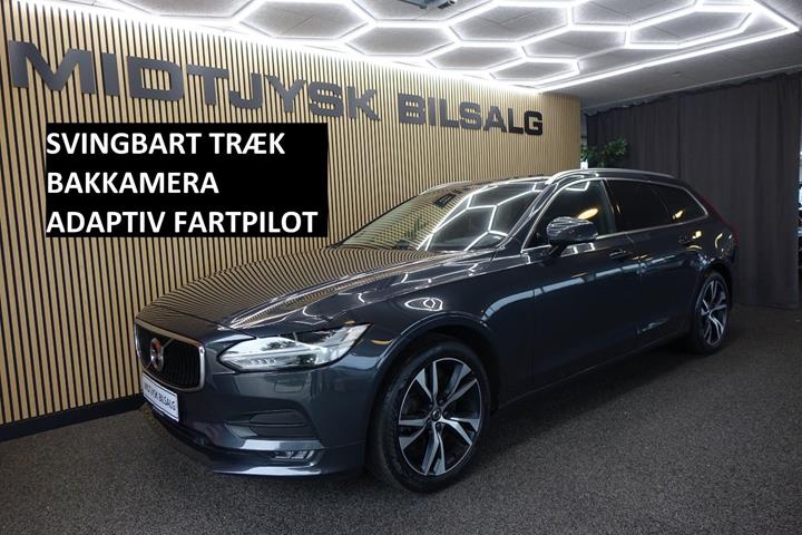Grå Volvo V90 fra 2018 set udefra