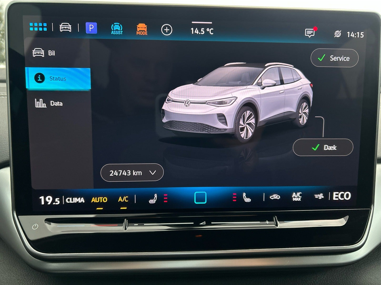 Blå VW ID.4 fra 2024