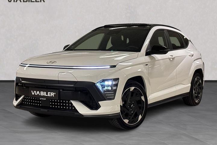 Hvid Hyundai Kona fra 2024