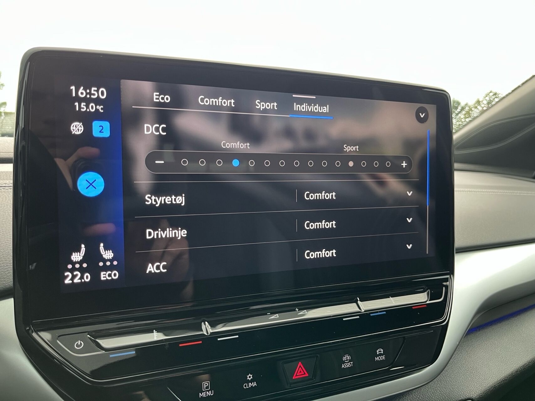Blå VW ID.4 fra 2023