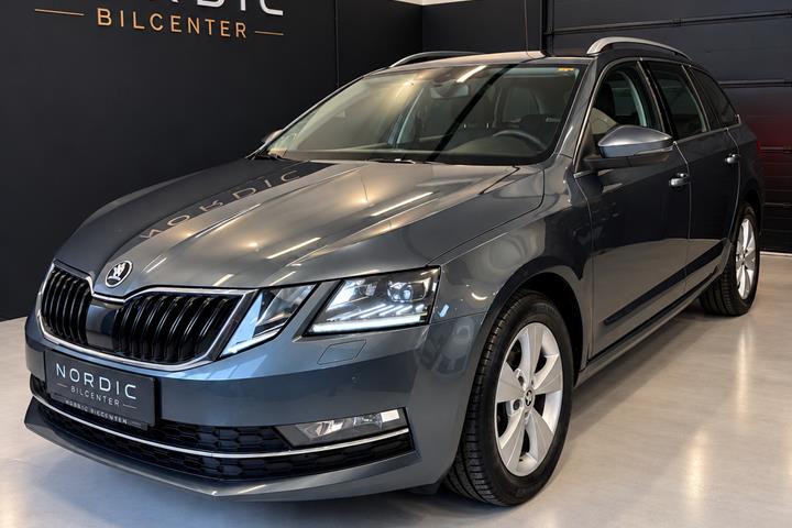 Grå Skoda Octavia fra 2019 set udefra