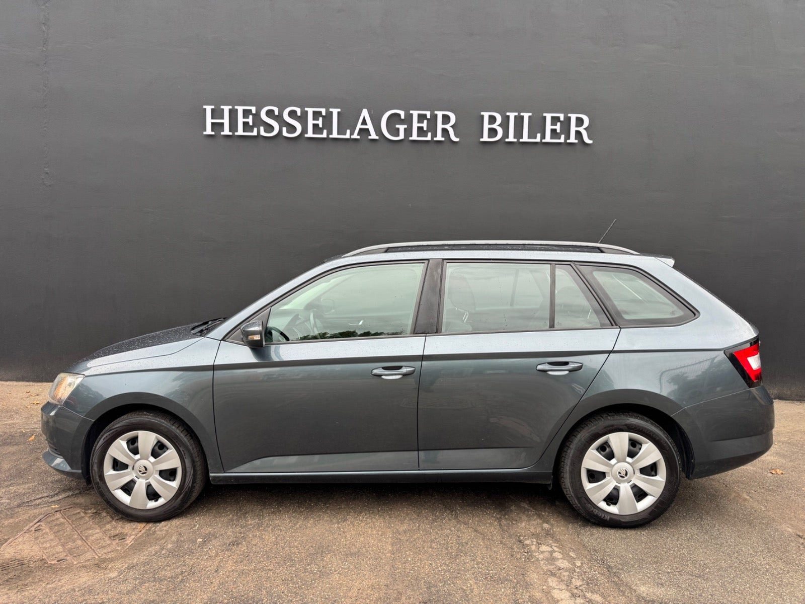 Grå Skoda Fabia fra 2016