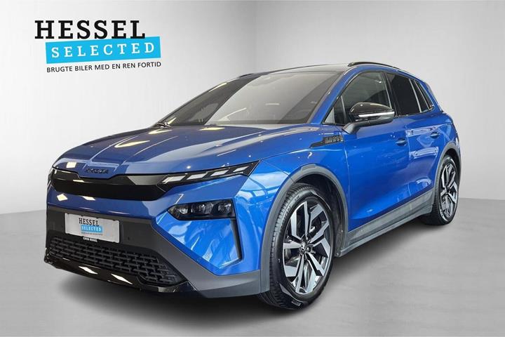 Blå Skoda Elroq fra 2025 set udefra