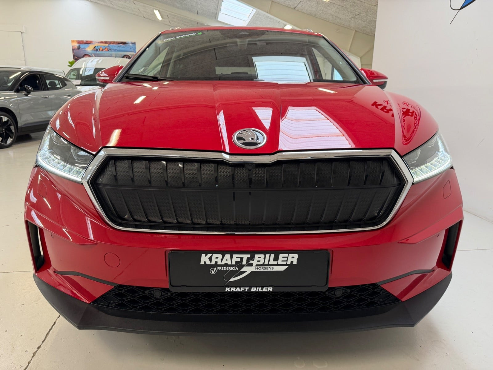Rød Skoda Enyaq fra 2022