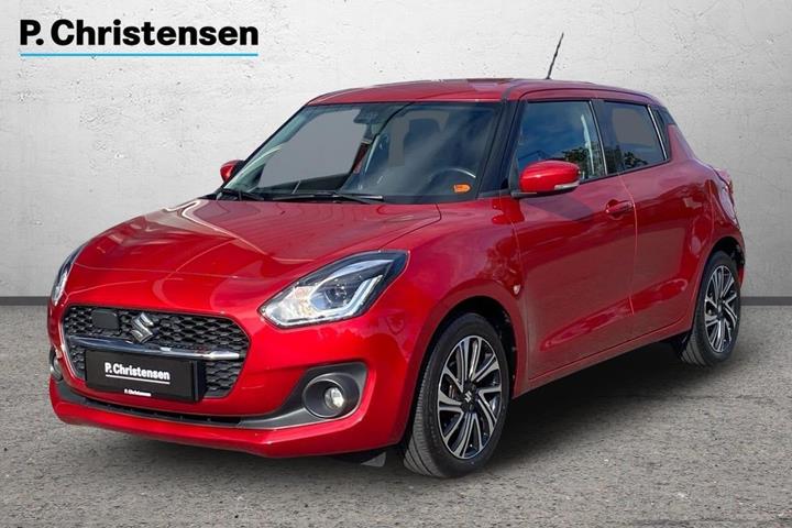 Rød Suzuki Swift fra 2020 set udefra