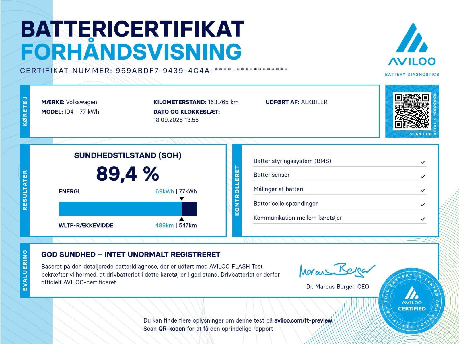 Hvid VW ID.4 fra 2021