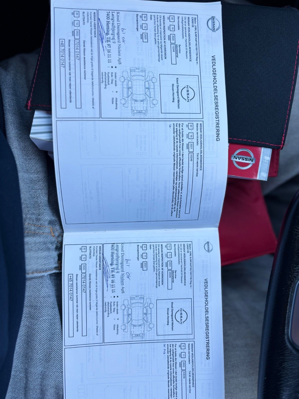 Rød Nissan Juke fra 2019