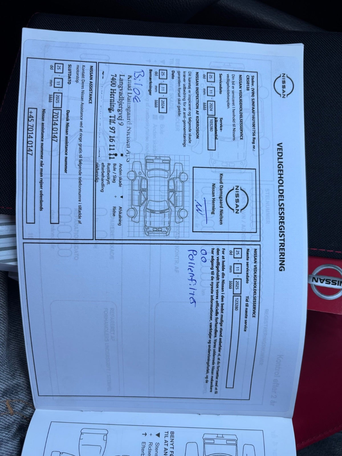 Rød Nissan Juke fra 2019