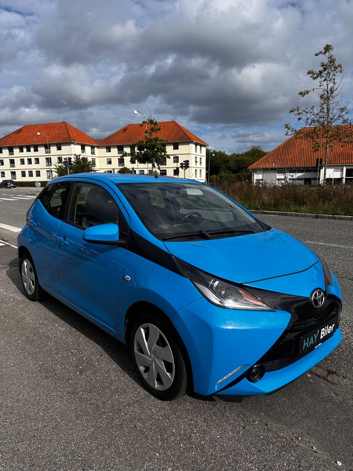 Blå Toyota Aygo fra 2015