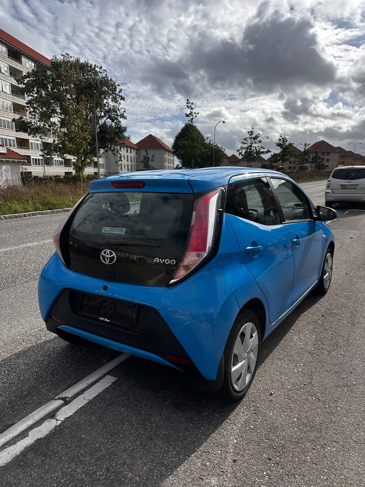 Blå Toyota Aygo fra 2015