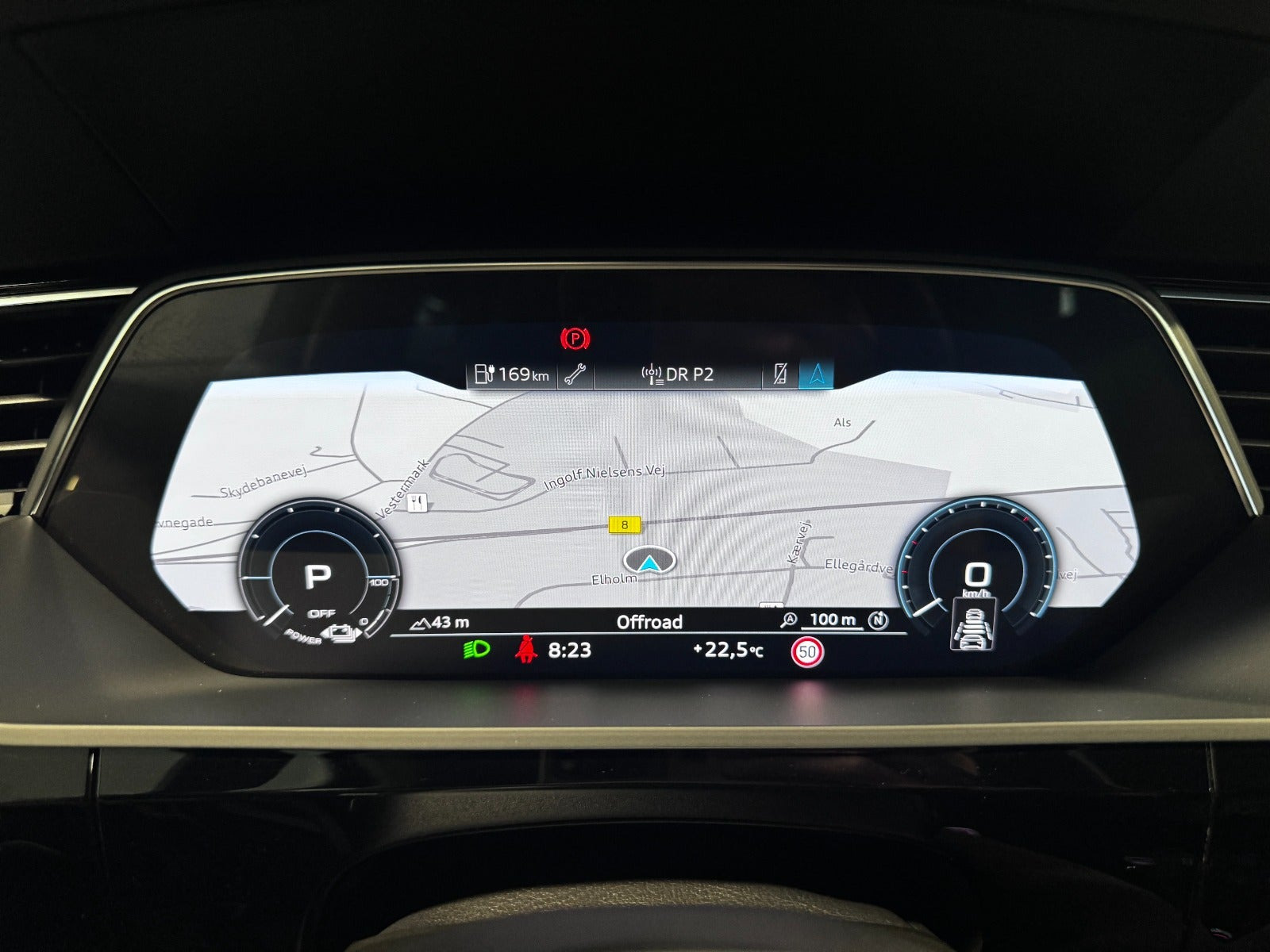 Blå Audi e-tron fra 2022