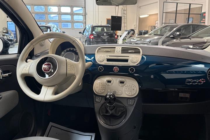 Grøn Fiat 500 fra 2013