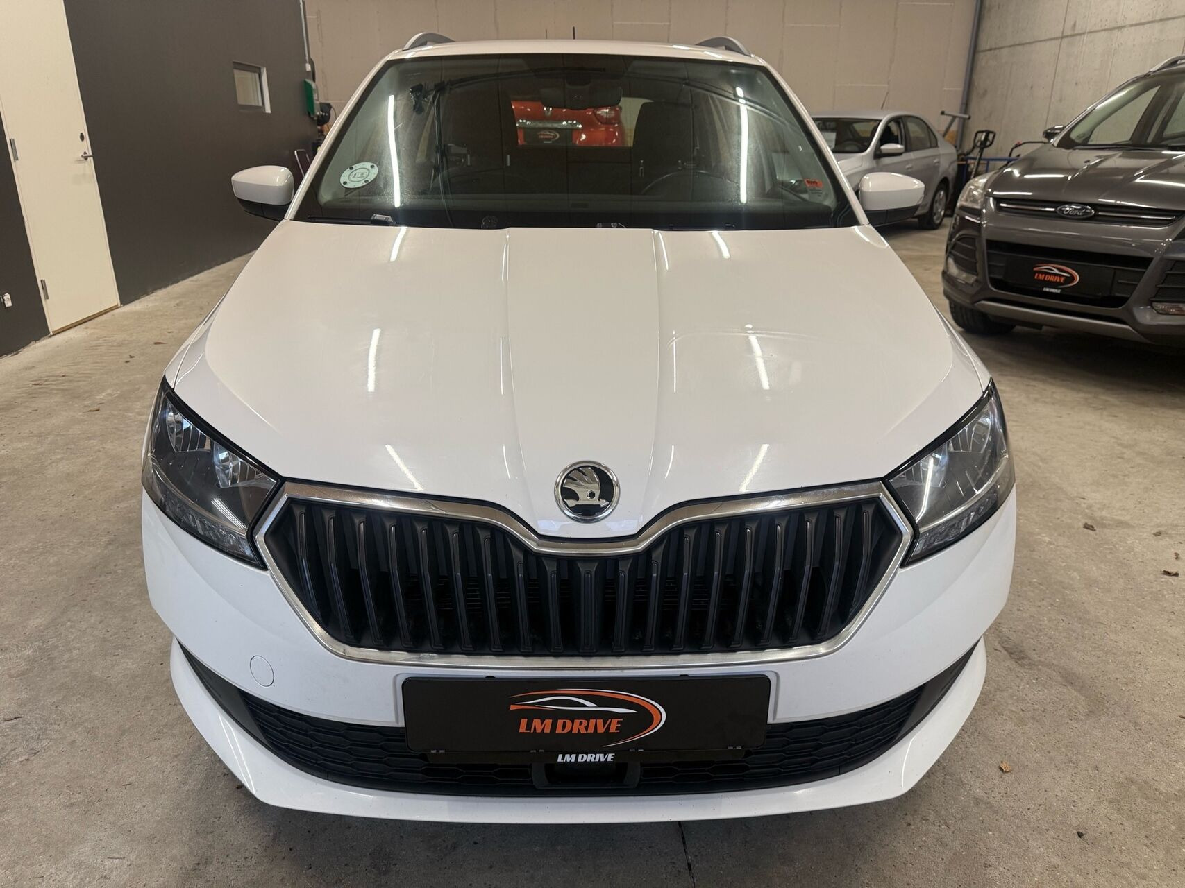 Hvid Skoda Fabia fra 2019