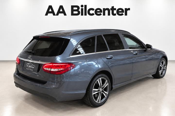 Grå Mercedes C200 d fra 2016