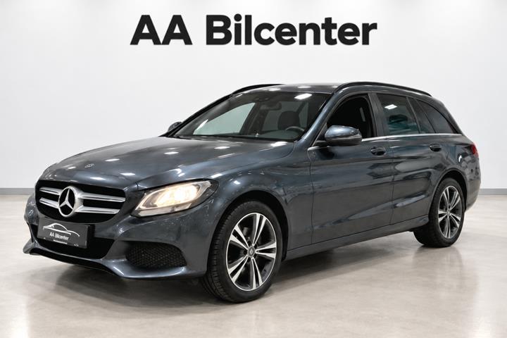 Grå Mercedes C200 d fra 2016