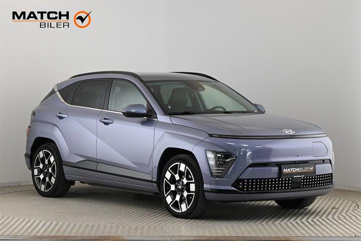 Blå Hyundai Kona fra 2023