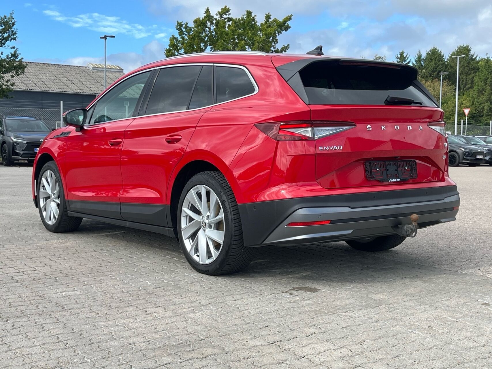 Rød Skoda Enyaq fra 2022