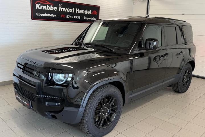 Sort Land Rover Defender 110 fra 2026 set udefra