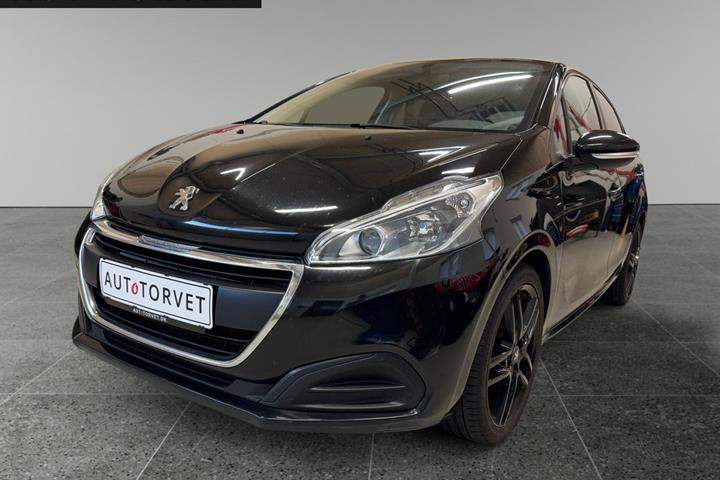 Sort Peugeot 208 fra 2017 set udefra