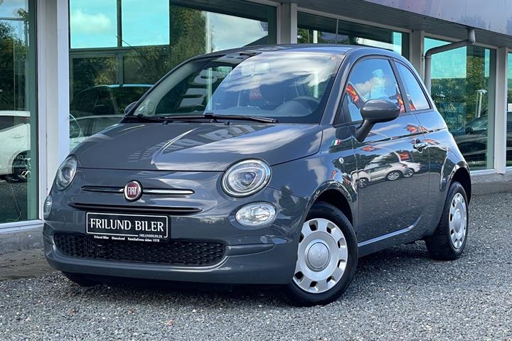 Grå Fiat 500 fra 2017