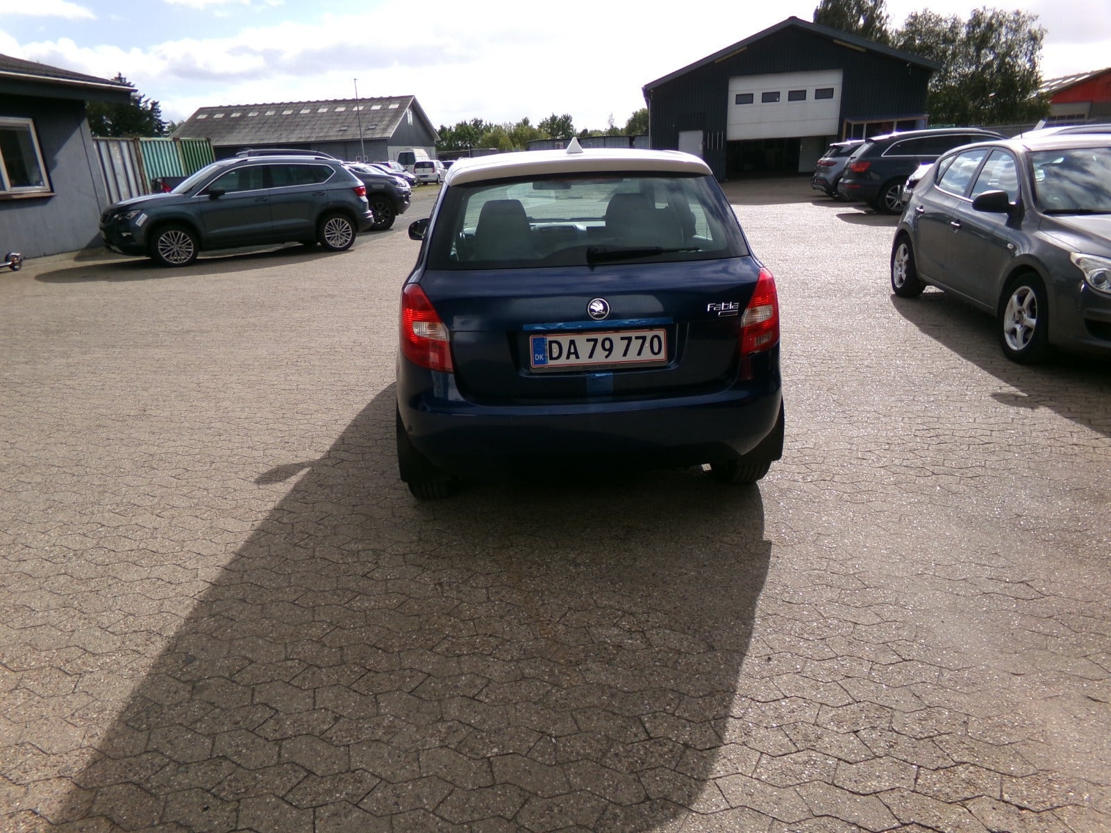 Blå Skoda Fabia fra 2007
