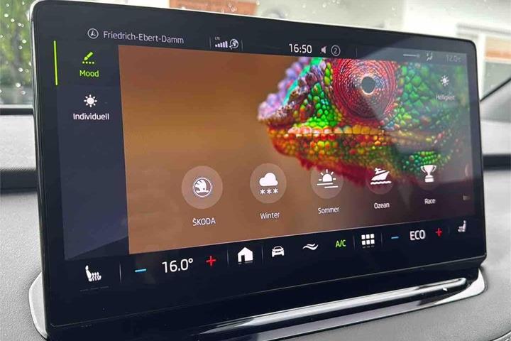 Grøn Skoda Enyaq fra 2022