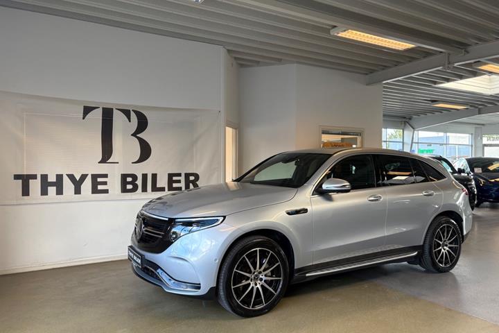 Sølv Mercedes EQC400 fra 2020