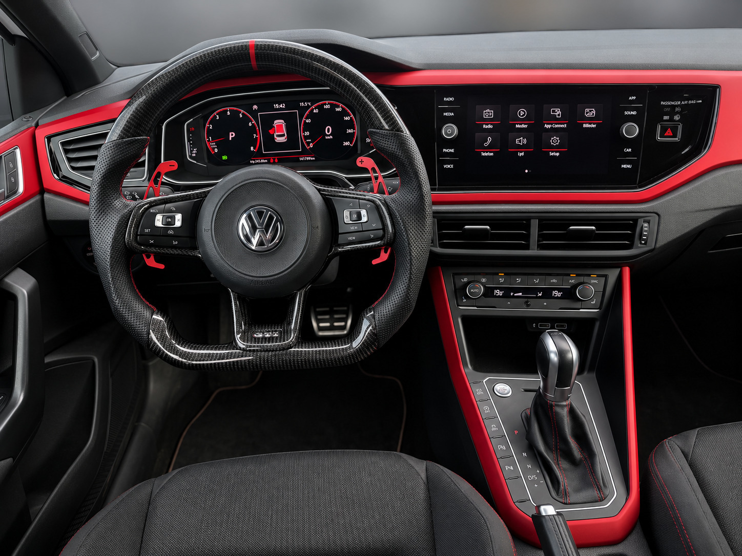 Sort VW Polo fra 2019