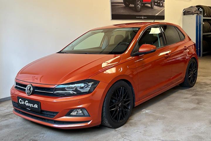 Gul VW Polo fra 2018