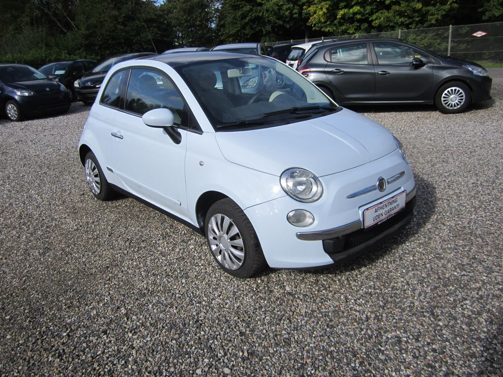 Hvid Fiat 500 fra 2008