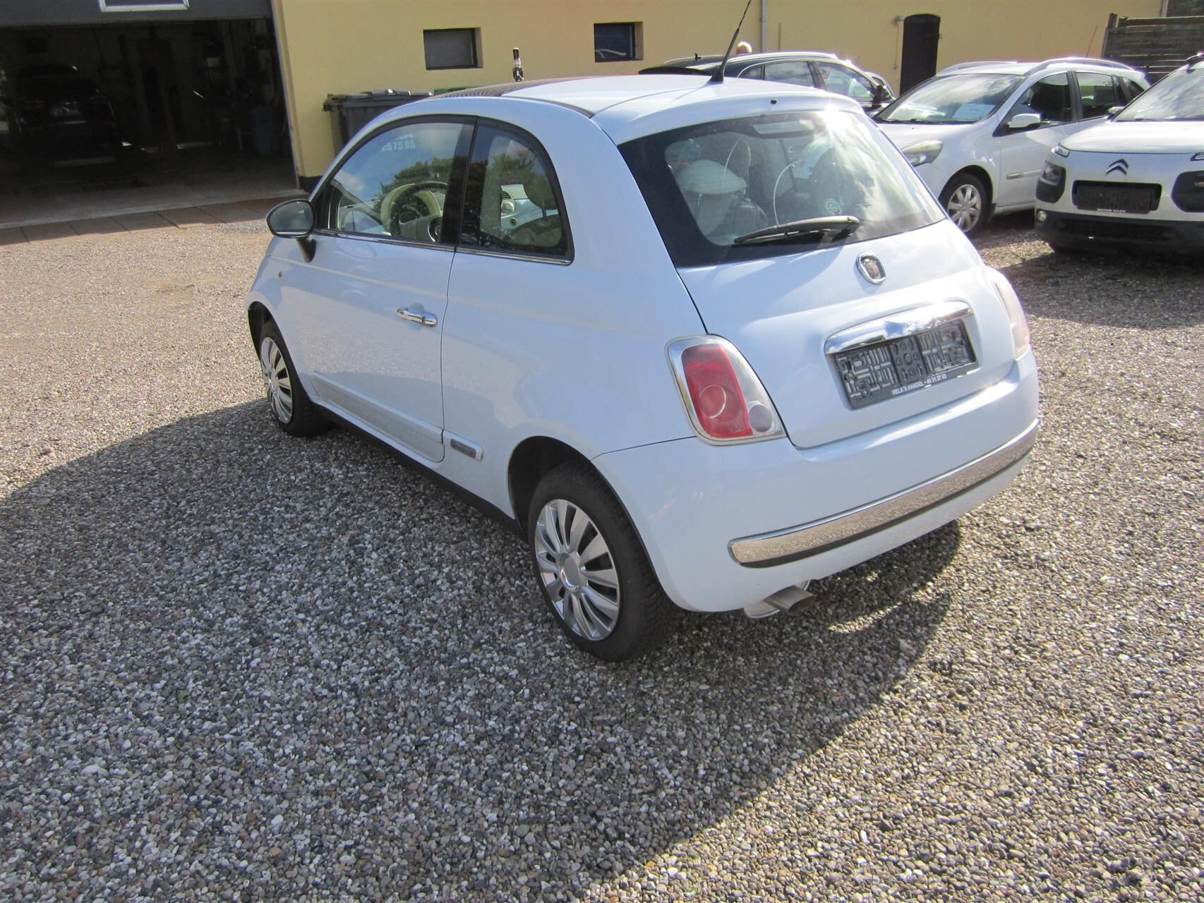 Hvid Fiat 500 fra 2008