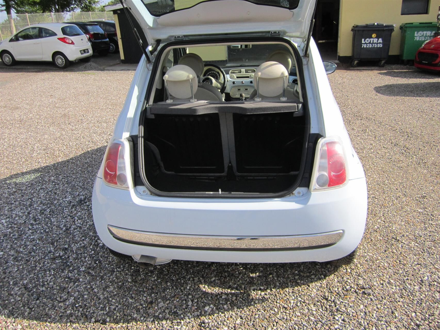 Hvid Fiat 500 fra 2008