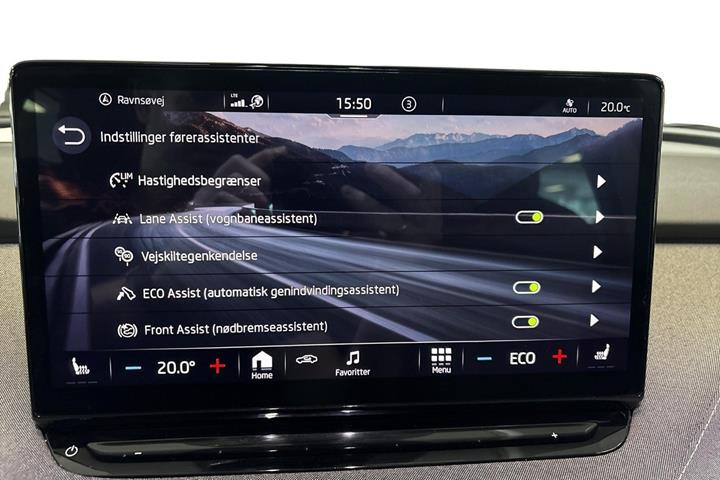 Grå Skoda Enyaq fra 2023