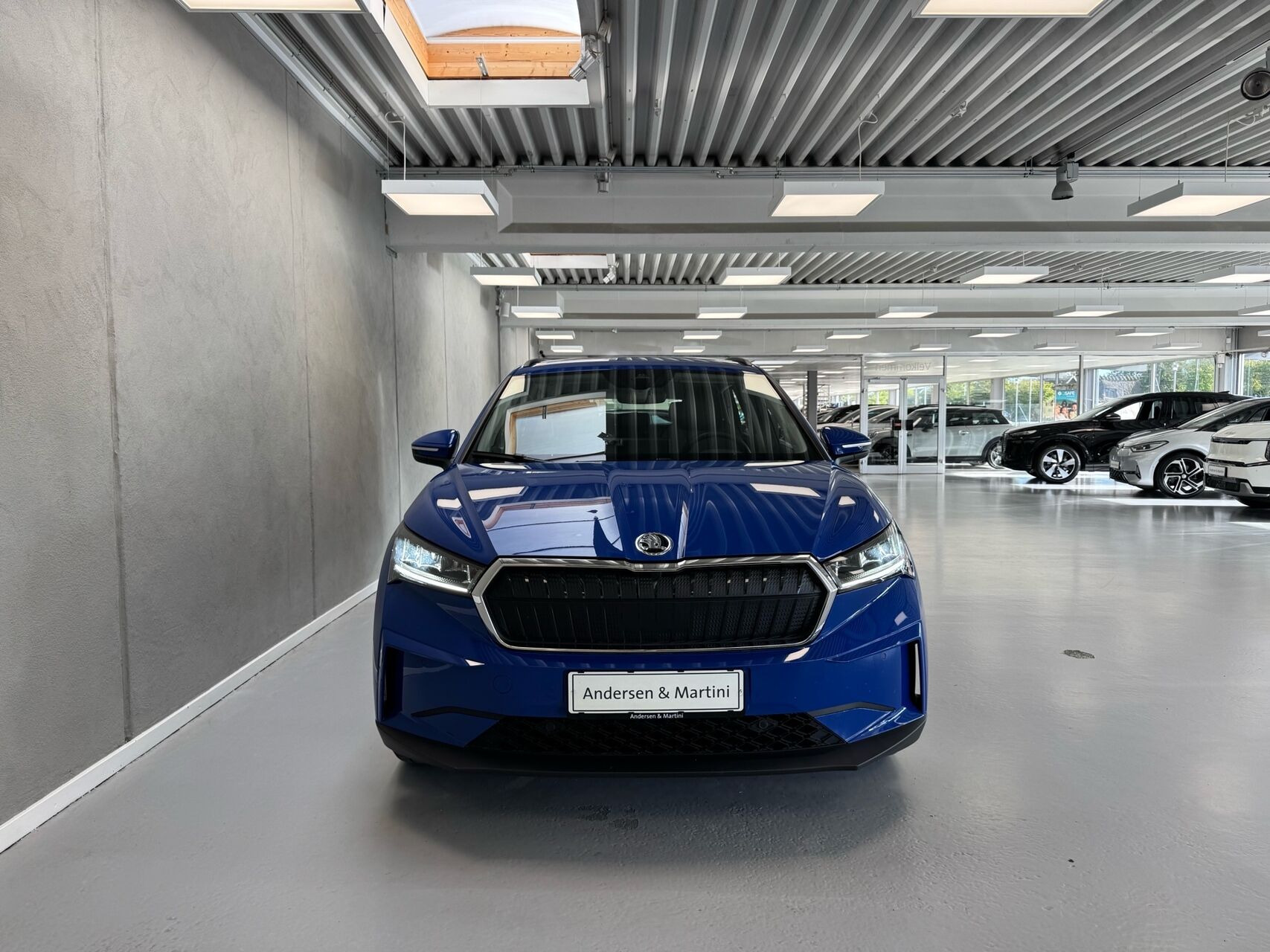 Blå Skoda Enyaq fra 2024