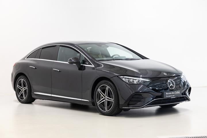 Grå Mercedes EQE350+ fra 2025