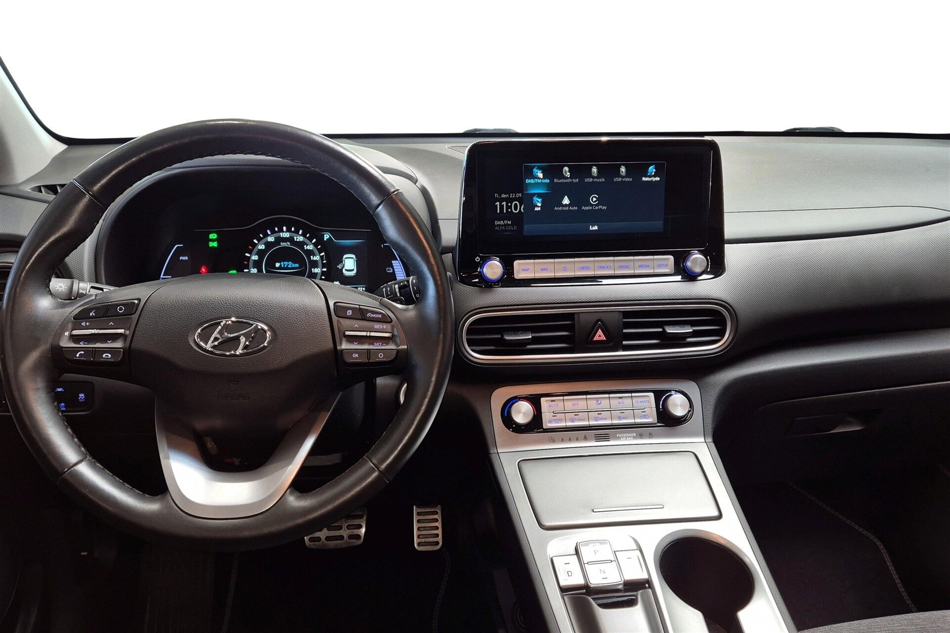 Grå Hyundai Kona fra 2021