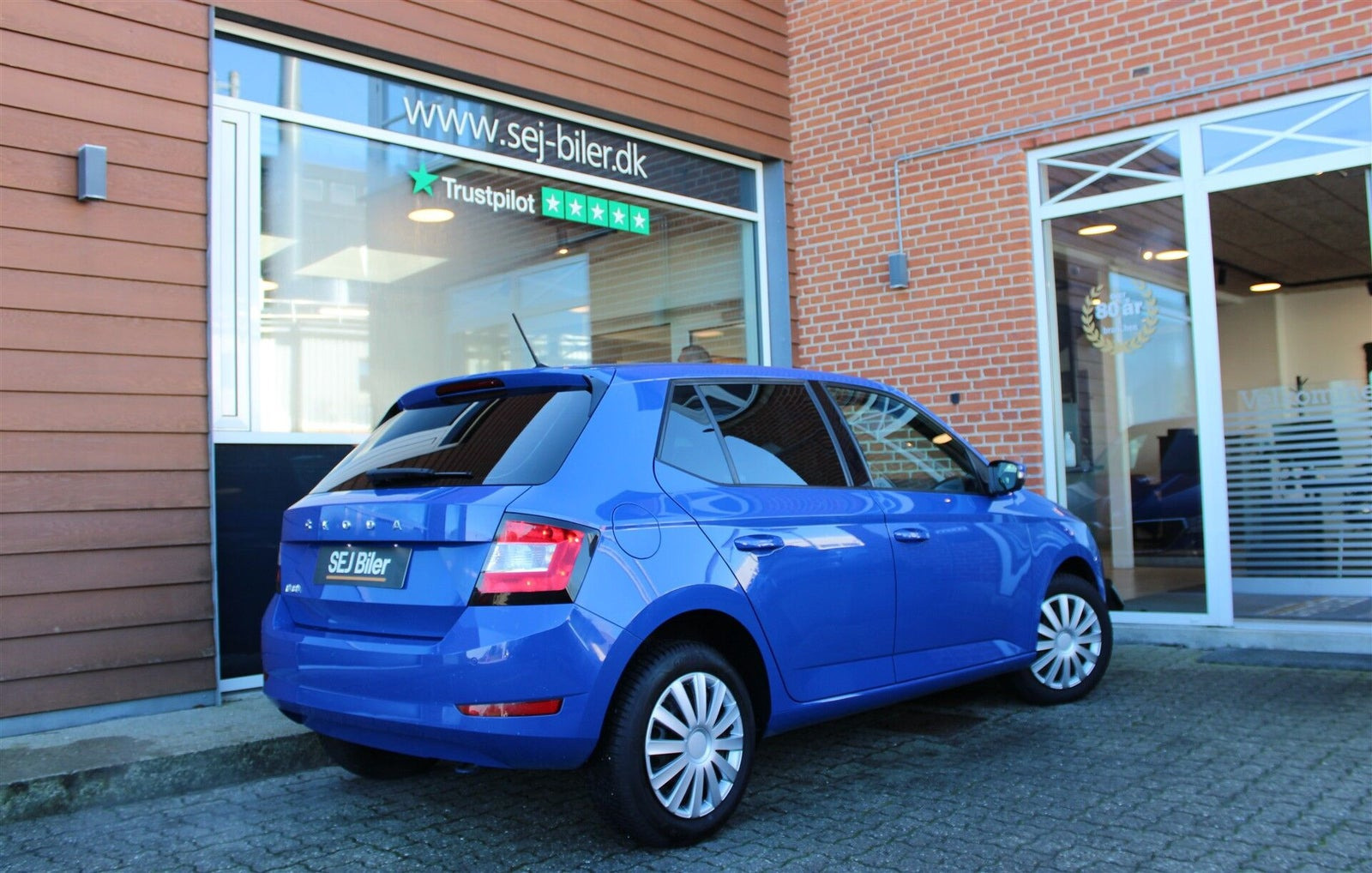 Blå Skoda Fabia fra 2020