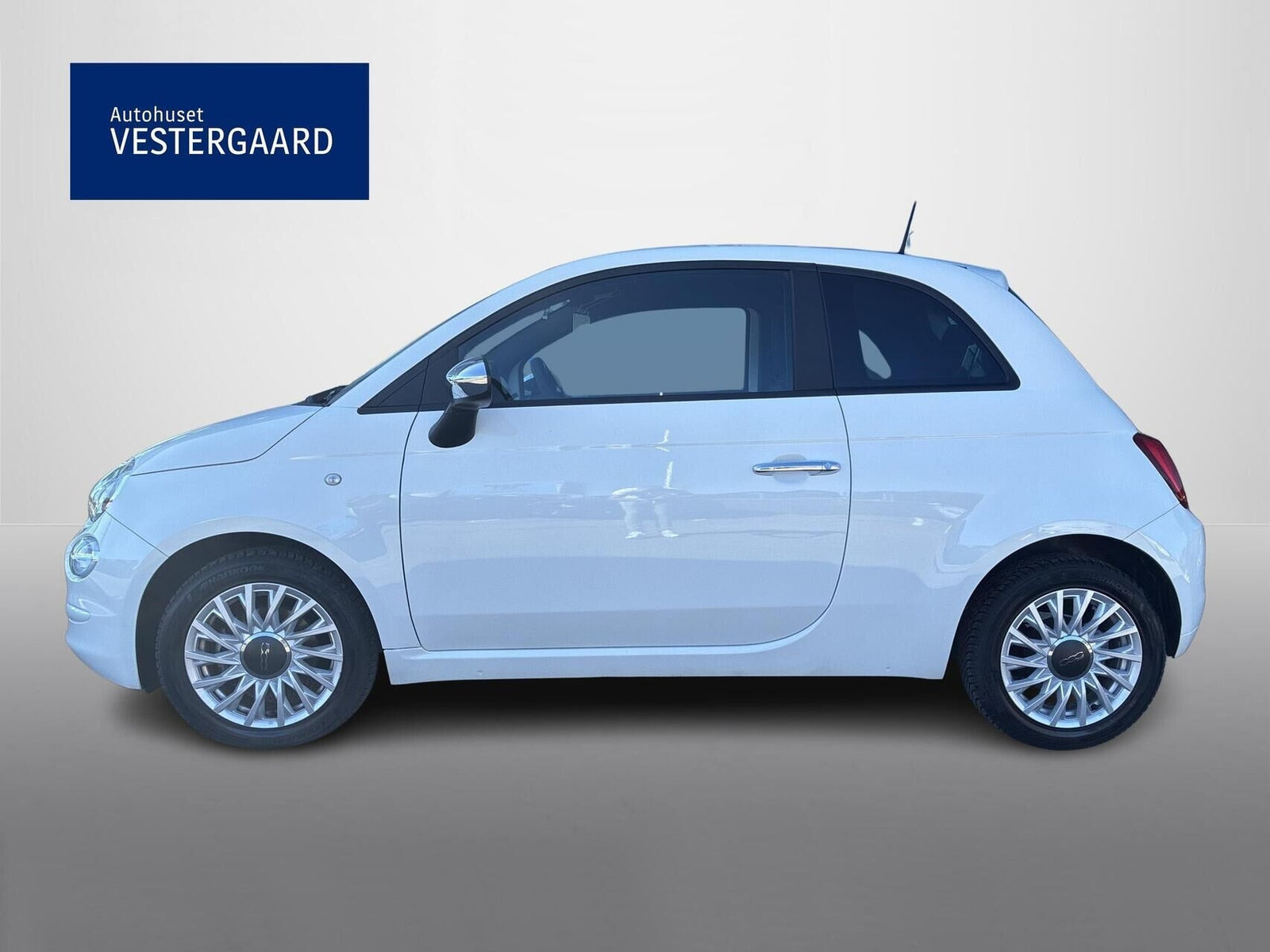 Hvid Fiat 500 fra 2024