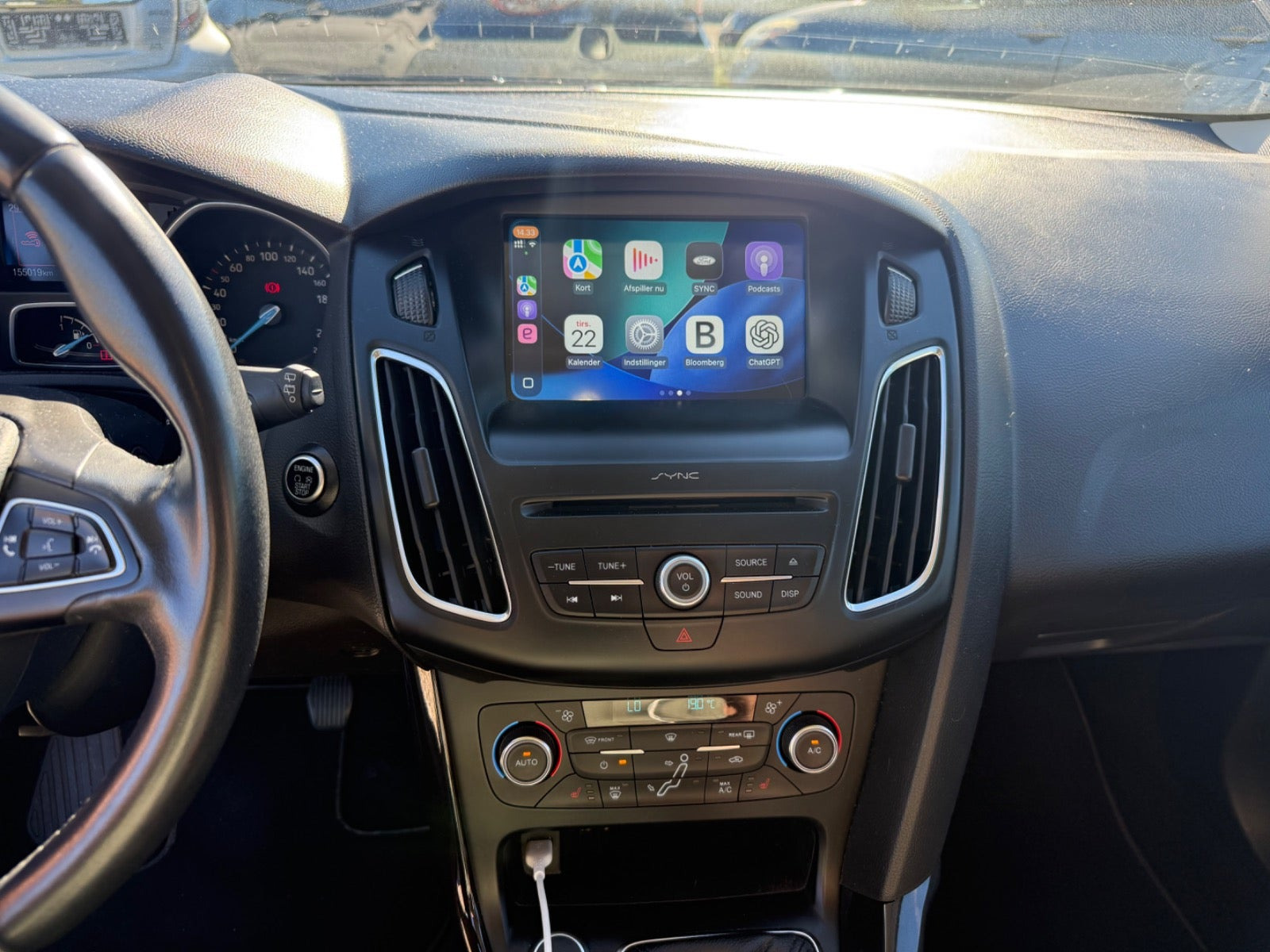 Grå Ford Focus fra 2017