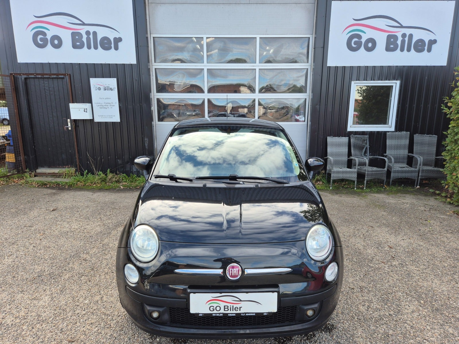 Grøn Fiat 500 fra 2008