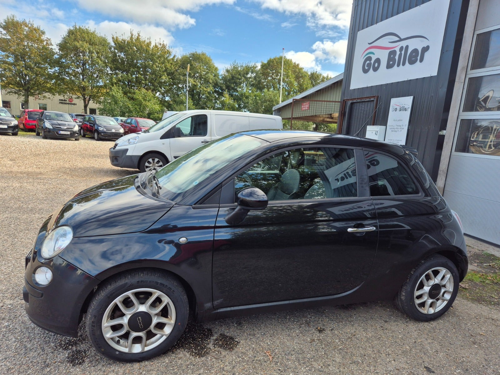 Grøn Fiat 500 fra 2008