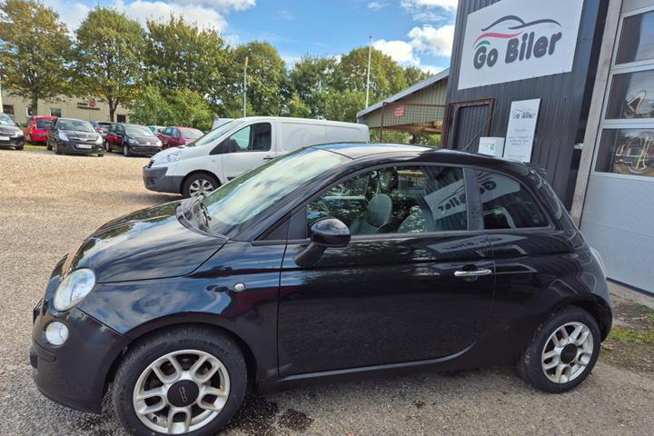 Grøn Fiat 500 fra 2008