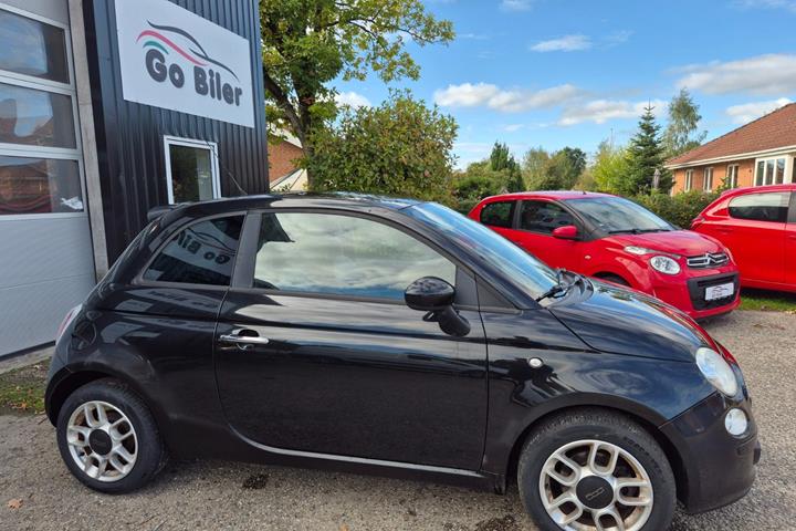 Grøn Fiat 500 fra 2008