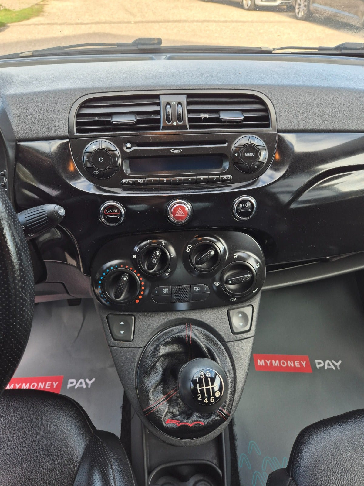 Grøn Fiat 500 fra 2008