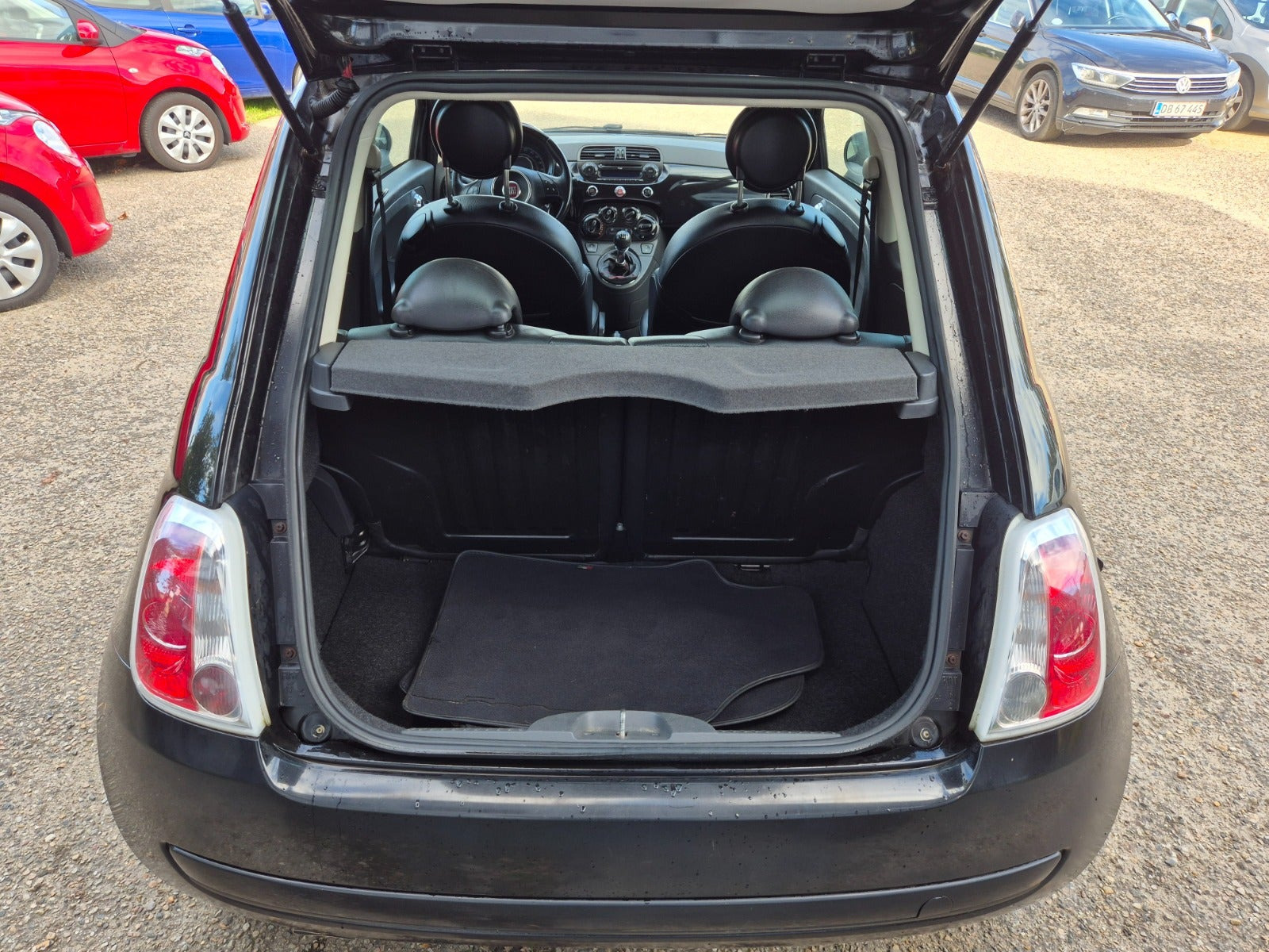 Grøn Fiat 500 fra 2008