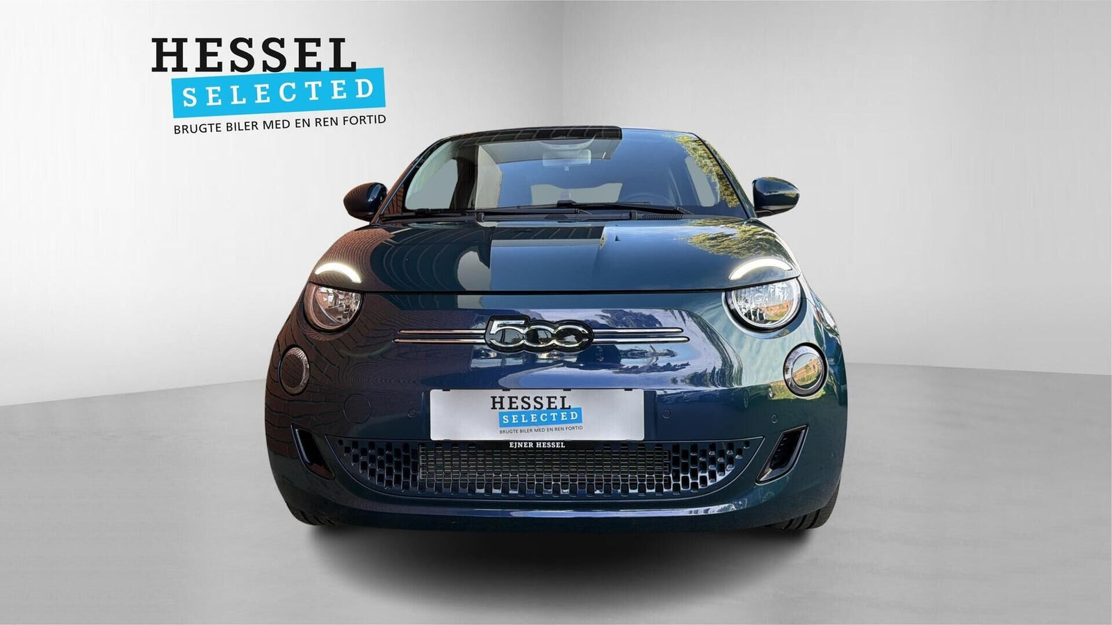 Blå Fiat 500e fra 2024