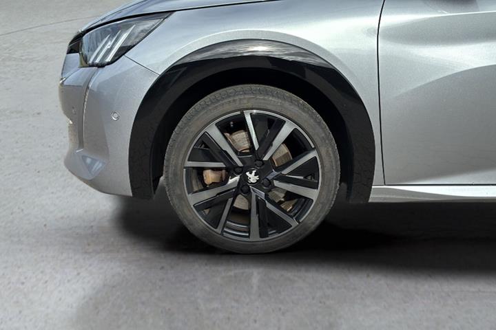 Sølv Peugeot e-208 fra 2023