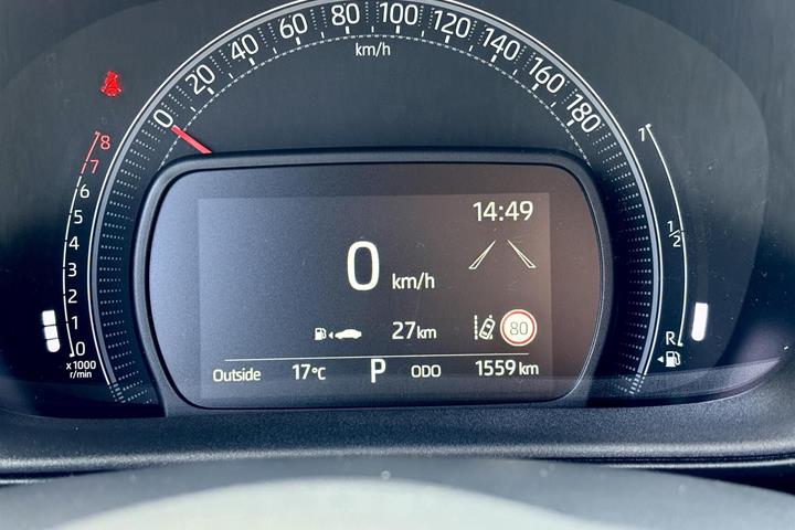 Hvid Toyota Aygo X fra 2025