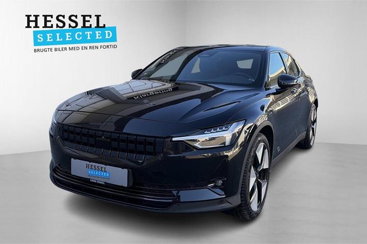 Sort Polestar 2 fra 2023 set udefra