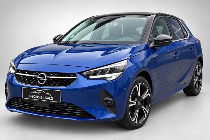 Blå Opel Corsa fra 2020 set udefra